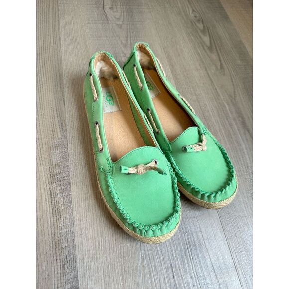 UGG Chivon Slip On Comfort Flat Moccasin Mint Green Women's Size 7 - Picture 8 of 10